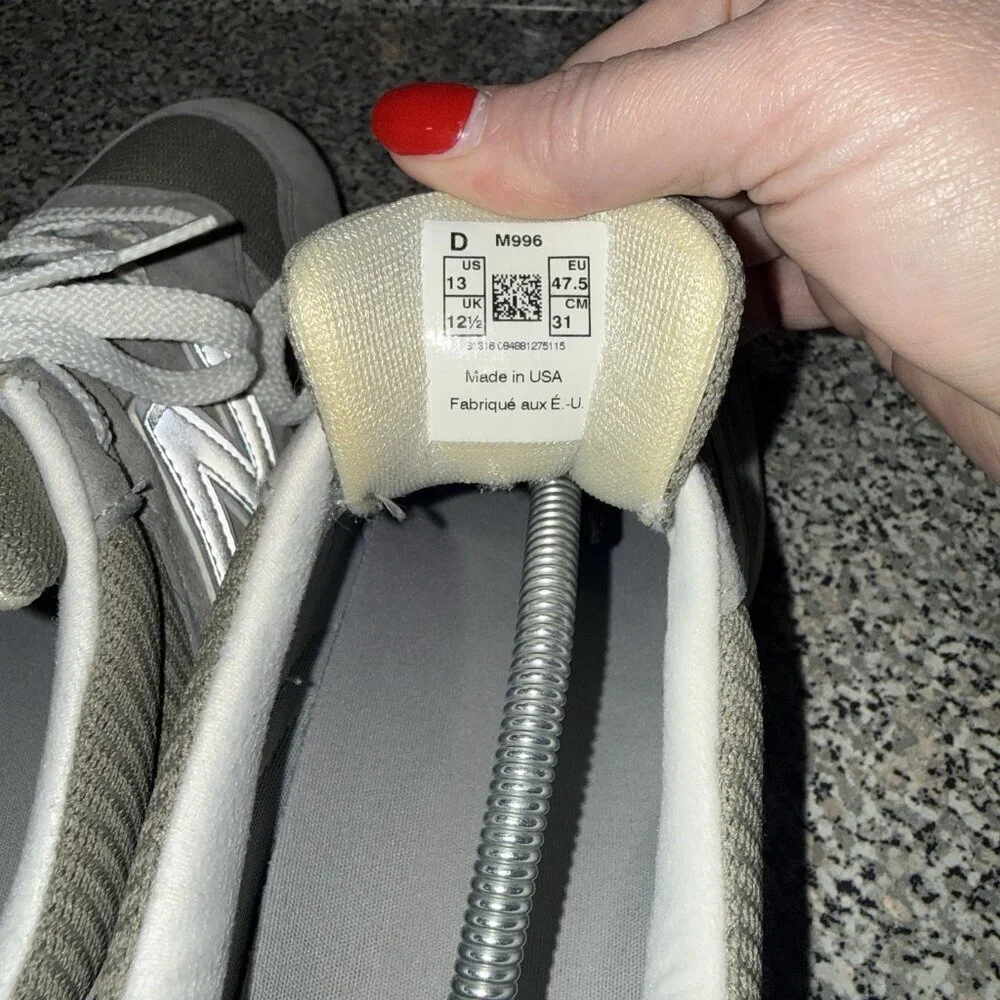 New Balance 996 Shoes Mens Size 13‎ Gray Suede Made USA U996GR Running Sneakers